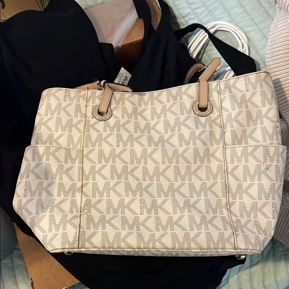 Michael Kors Monogram Cream Tote